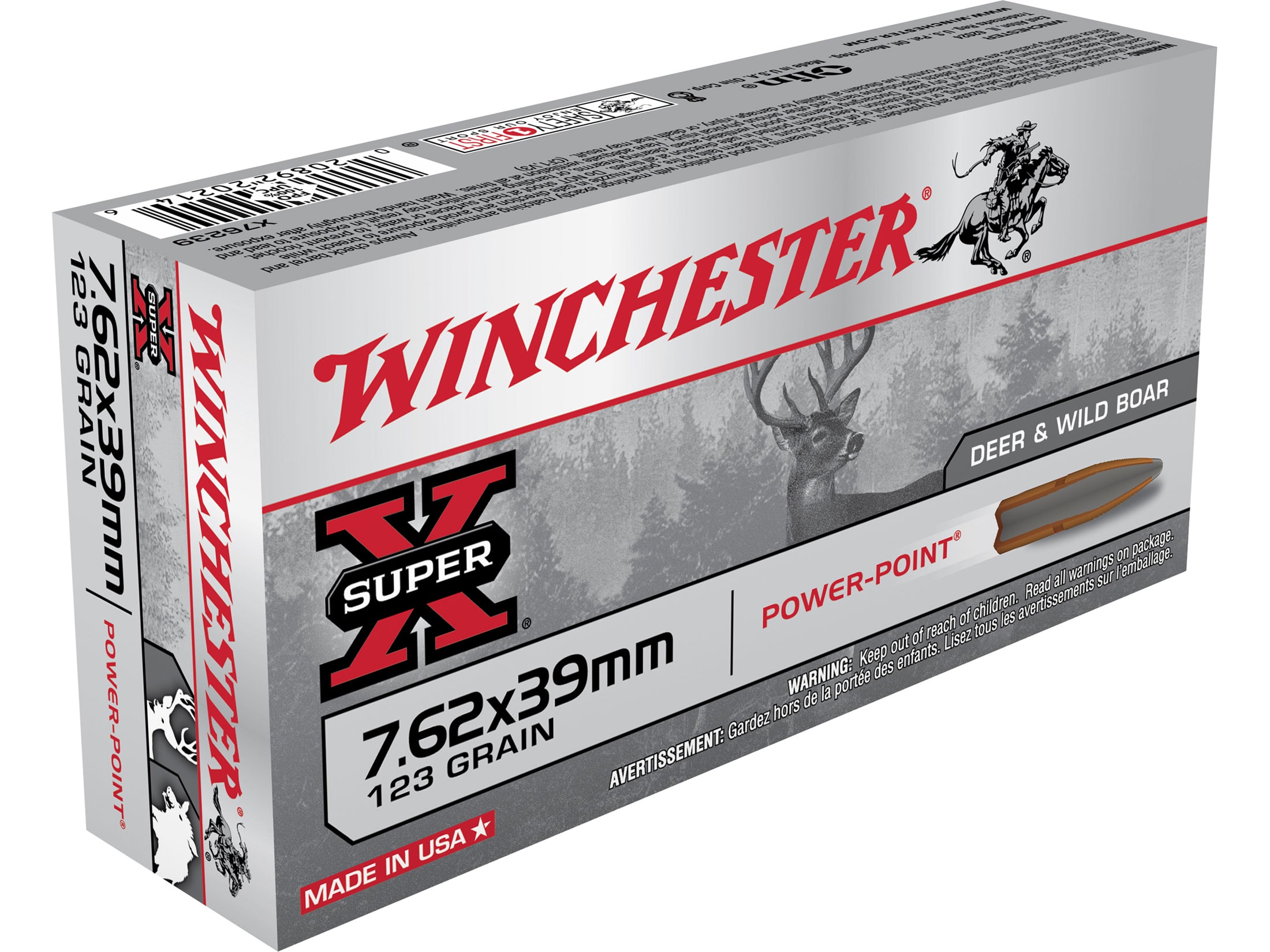 Winchester Super X 7 62x39mm Ammo 123 Grain Winchester Power Point