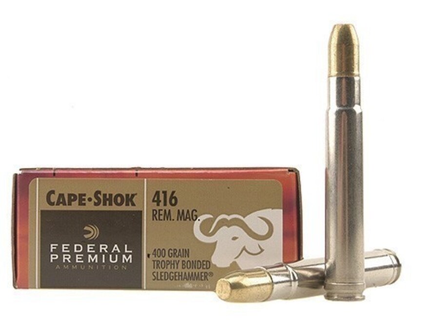 Federal Premium Safari 416 Remington Mag Ammo 400 Grain Speer Trophy