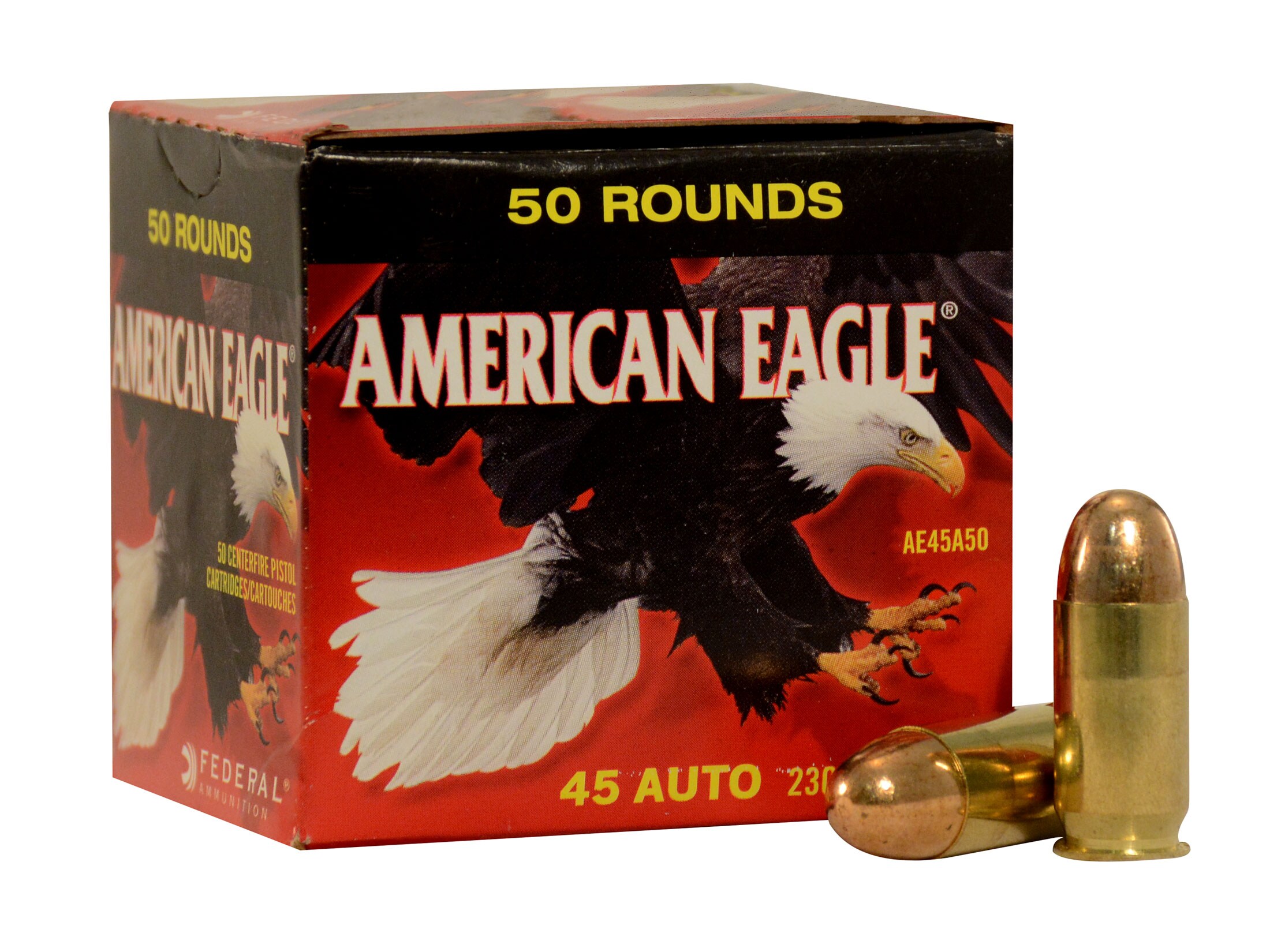 Federal American Eagle 45 ACP Ammo 230 Grain Full Metal Jacket Box Of