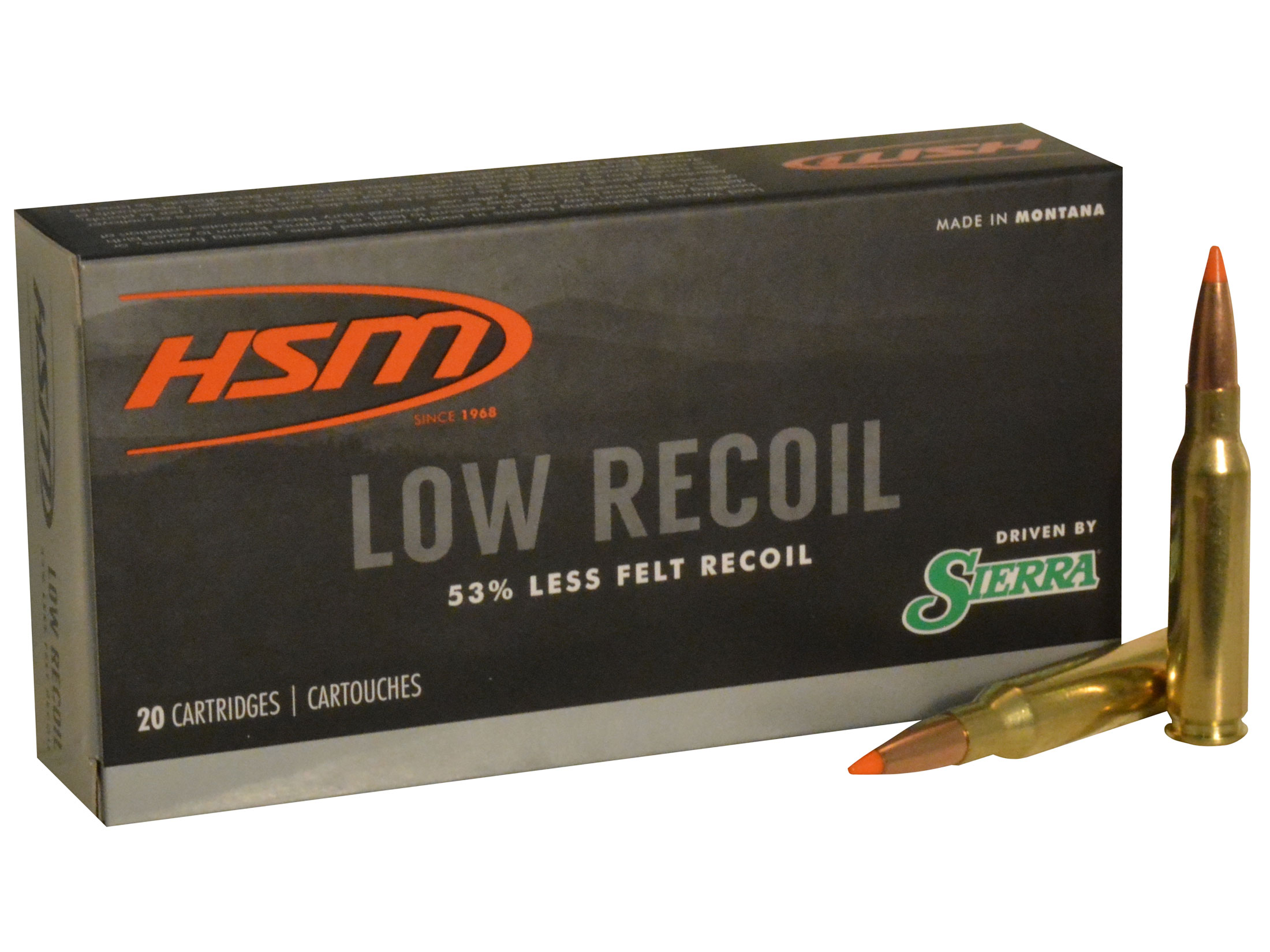 Hsm Low Recoil Ammo Mm Remington Grain Sierra Tipped Spitzer