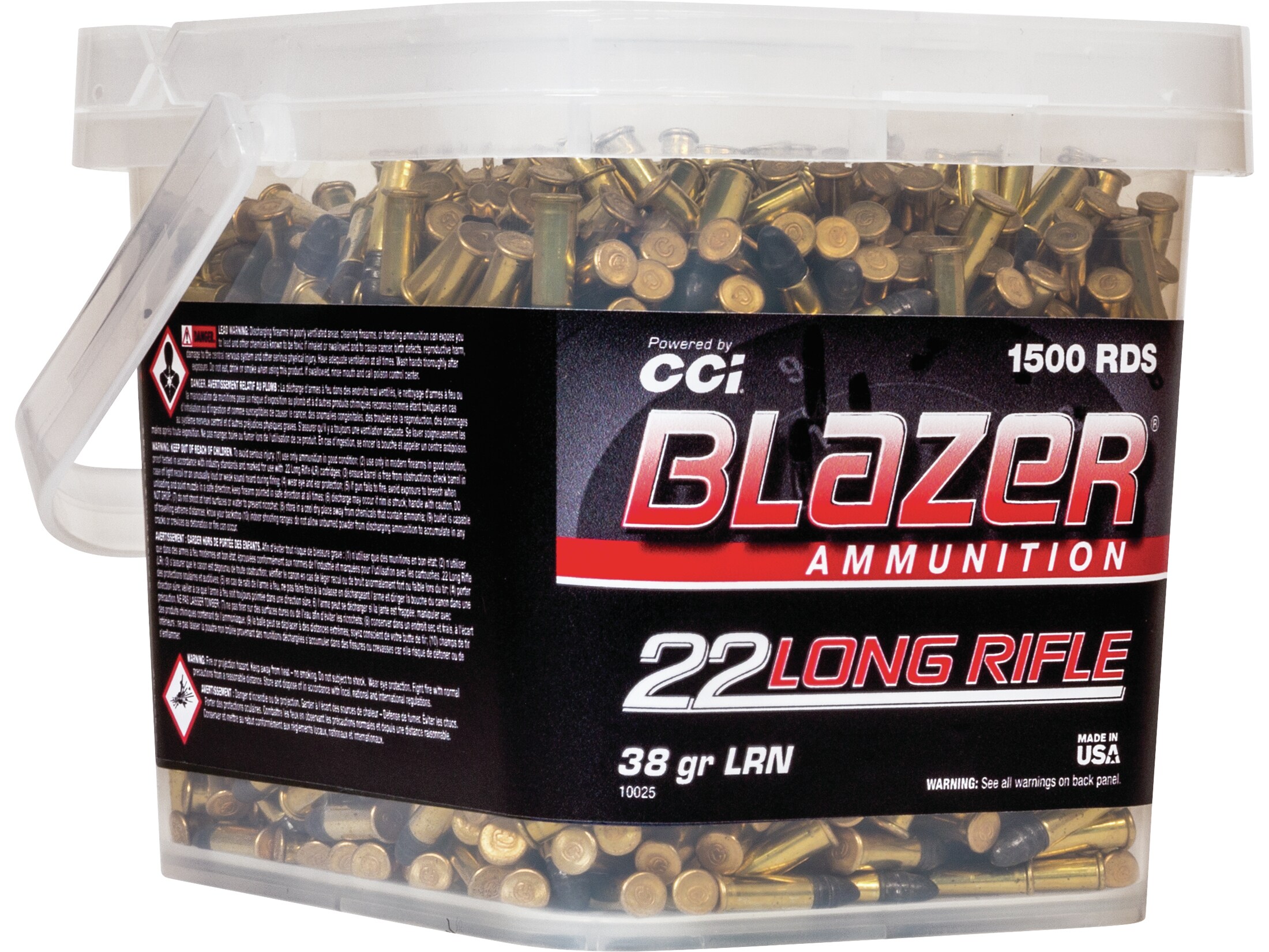 Blazer 22LR Ammo 38 Grain Round Nose Bucket Of 1500 Bucket