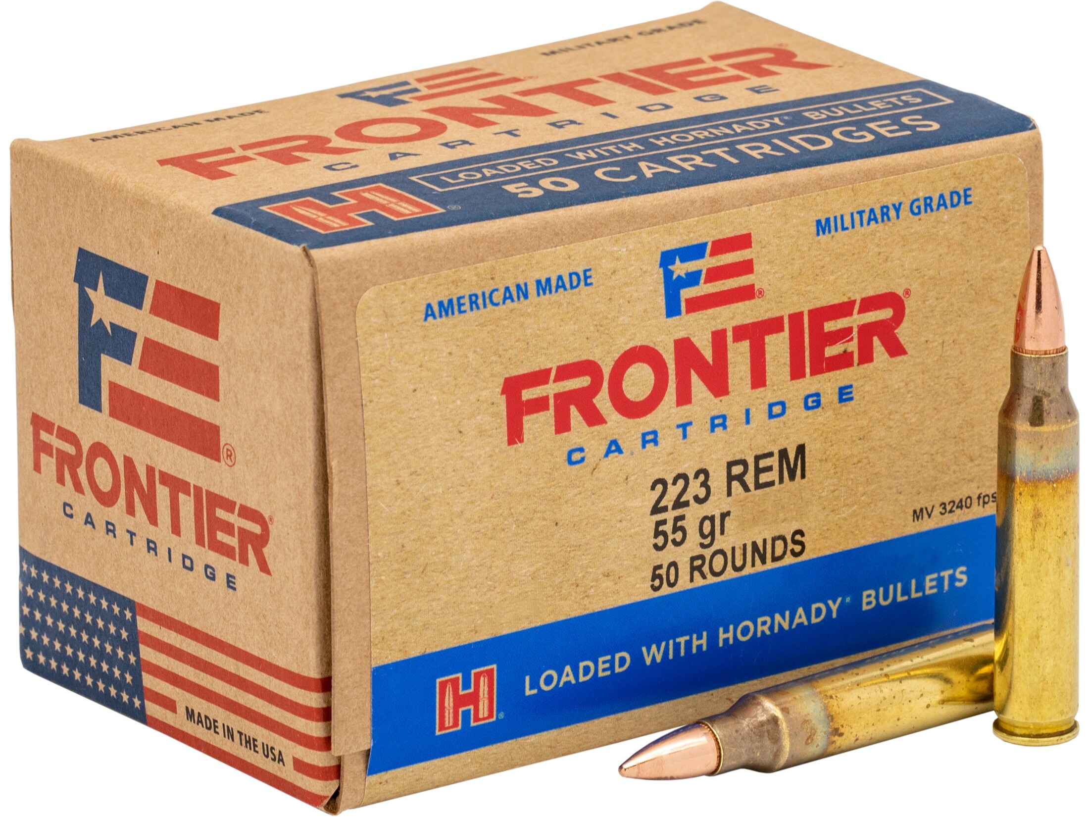 Frontier Cartridge Military Grade Ammo 223 Remington 55 Grain Hornady