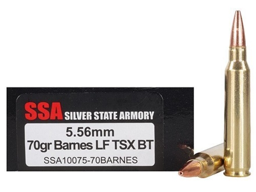 Silver State Armory Ammo 5 56x45mm NATO 70 Grain Barnes Triple Shock X