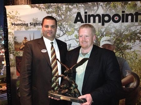 Dave Pasienski, Director of Aimpoint Commercial Sales (Left) and Michael Jennings, Midw...