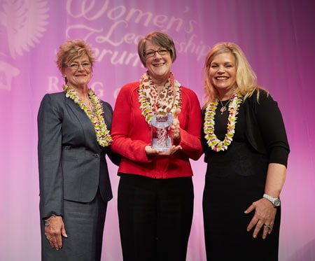Suzie Brewster, Co-Chair of the NRA Women’s Leadership Forum, Brenda Potterfield, and S...