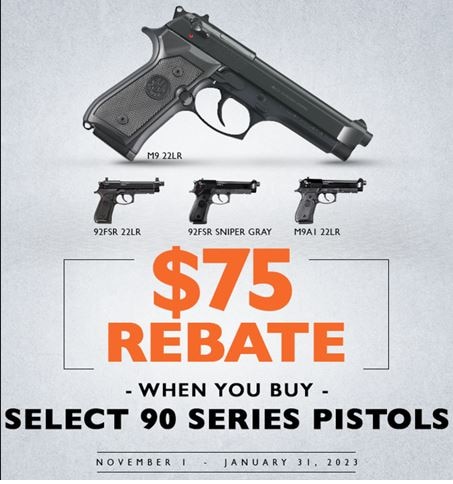 Beretta $75 Rebate