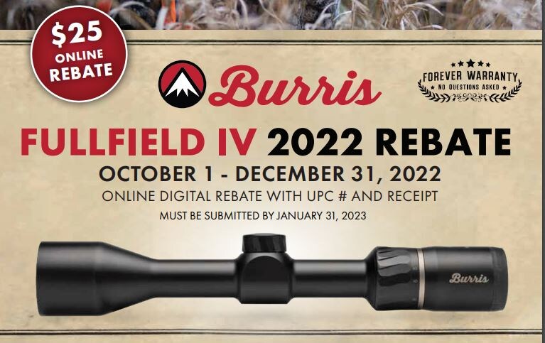 Burris Fullfield IV Rifle Scope 2022 Rebate