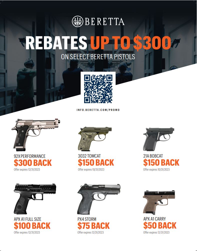 Beretta Pistols Rebate