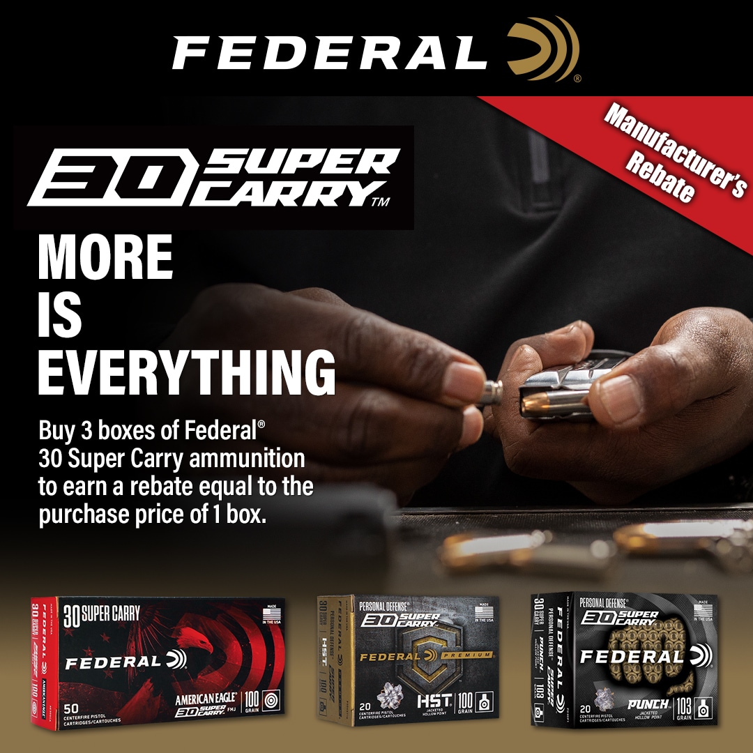 Federal 30 Super Carry Ammo Rebate Summer 2023 MidwayUSA