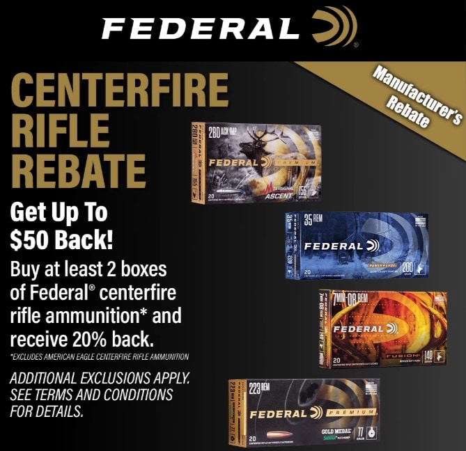 Federal Rifle Ammo Rebate Nov 2024 MidwayUSA