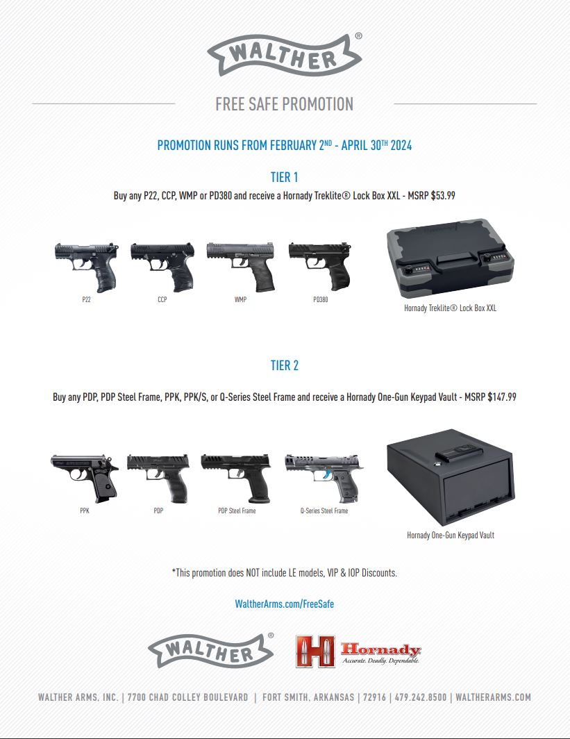 Walther Free Safe Promotion MidwayUSA