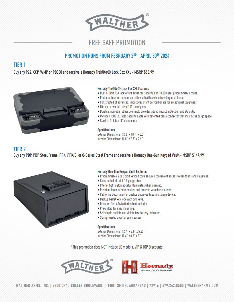 Walther Free Safe Promotion MidwayUSA