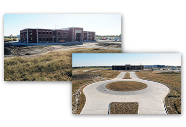 Photos of New Office building at 500-year campus being constructed