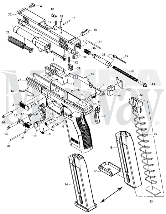 Springfield XD Schematic