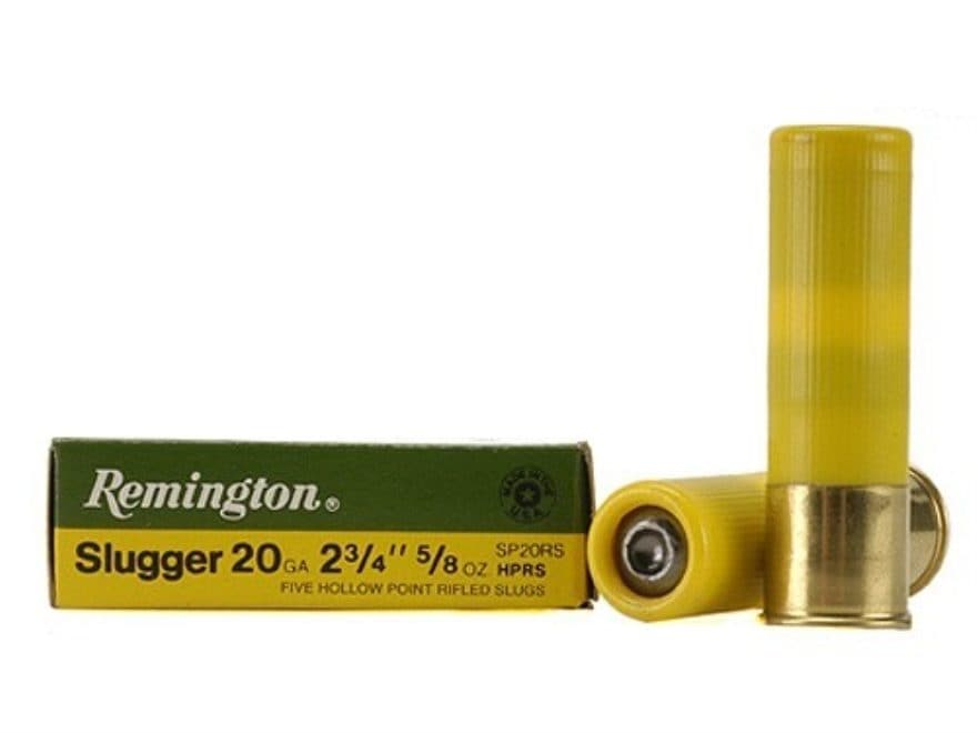 Remington Slugger Ammunition 20 Gauge 2-3/4" 5/8 oz Rifled Slug Box of 5