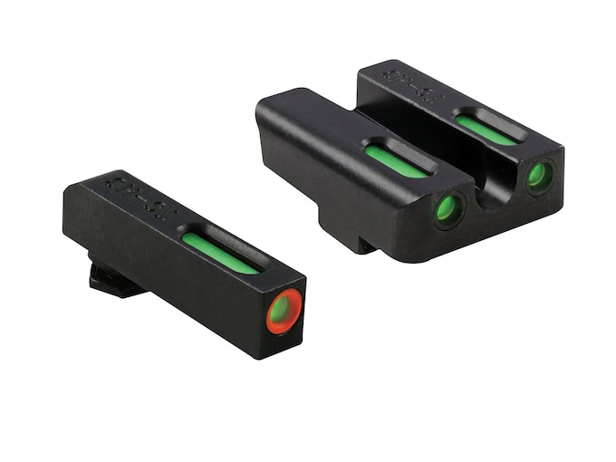 TRUGLO TFX Pro Sight Set Glock 20, 21, 25, 29, 30, 31, 32, 37, 40, 41 Tritium / Fiber Optic Green with Orange Front Dot Outline