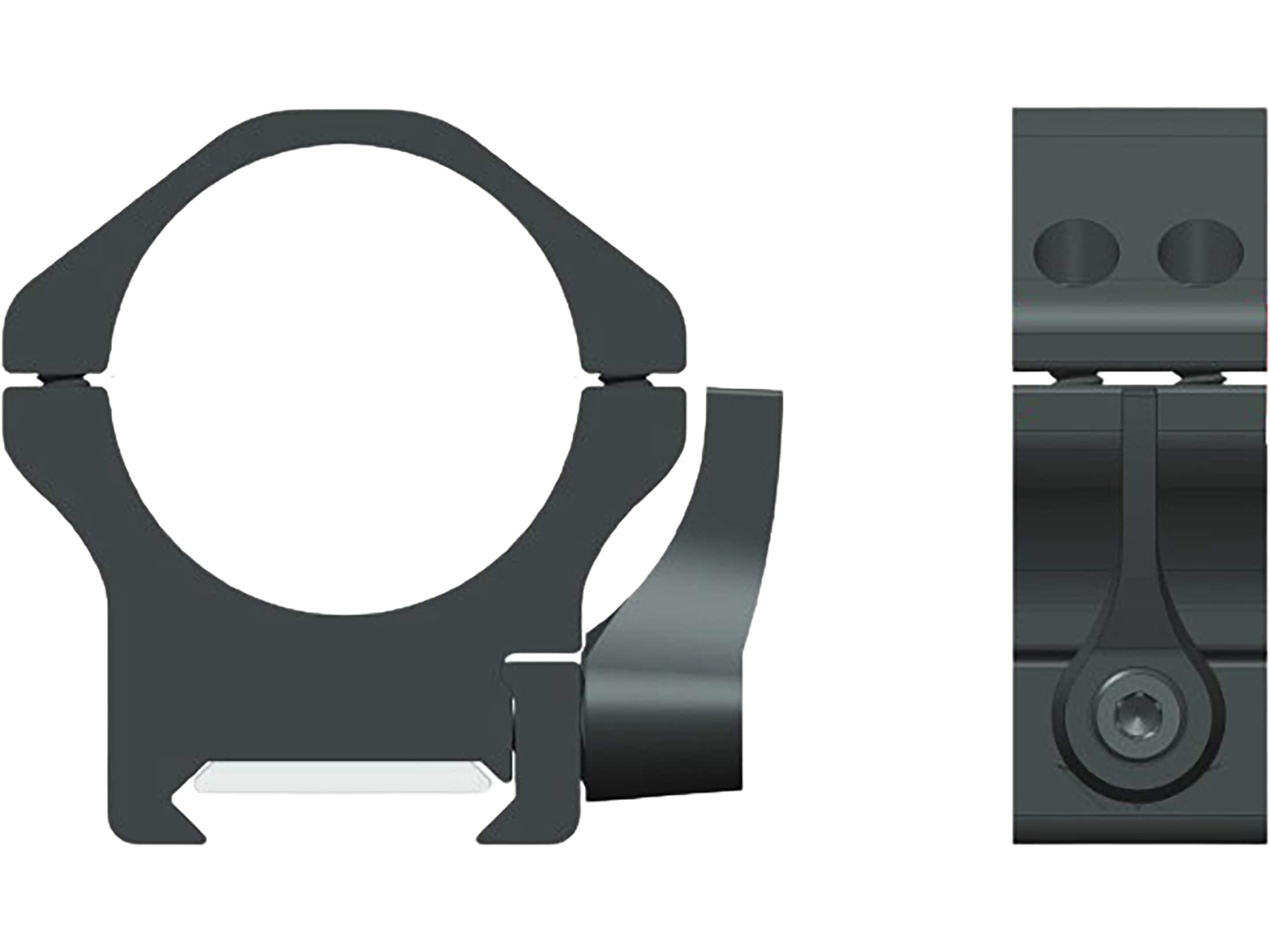 Warne Maxima Horizontal QD Picatinny Scope Rings 1 Low Matte Black