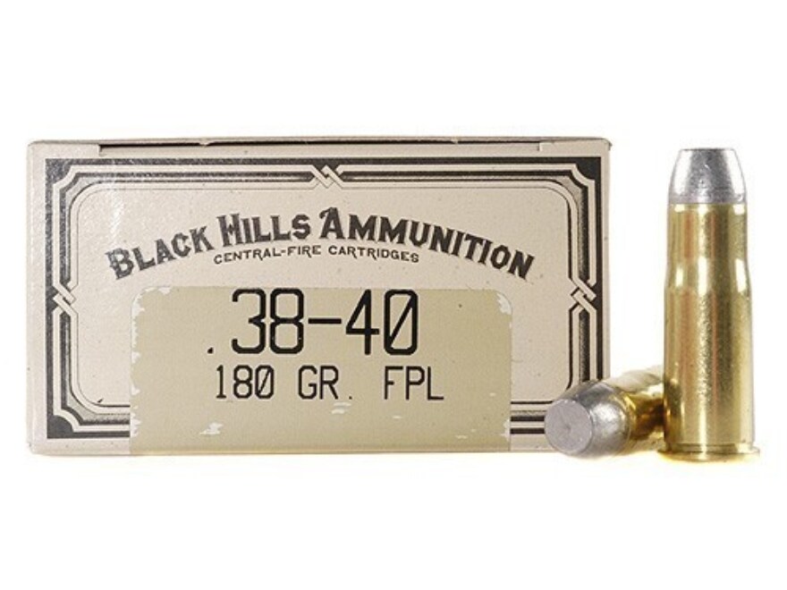Black Hills Cowboy Action 38-40 WCF Ammo 180 Grain Flat Nose Case of 500 (10 Boxes of 50)