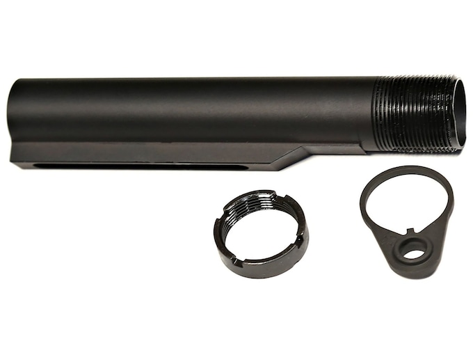 Noveske Receiver Extension Buffer Tube with QD Receiver End Plate Mil-Spec Diameter AR-15, LR-308 Carbine Aluminum Black