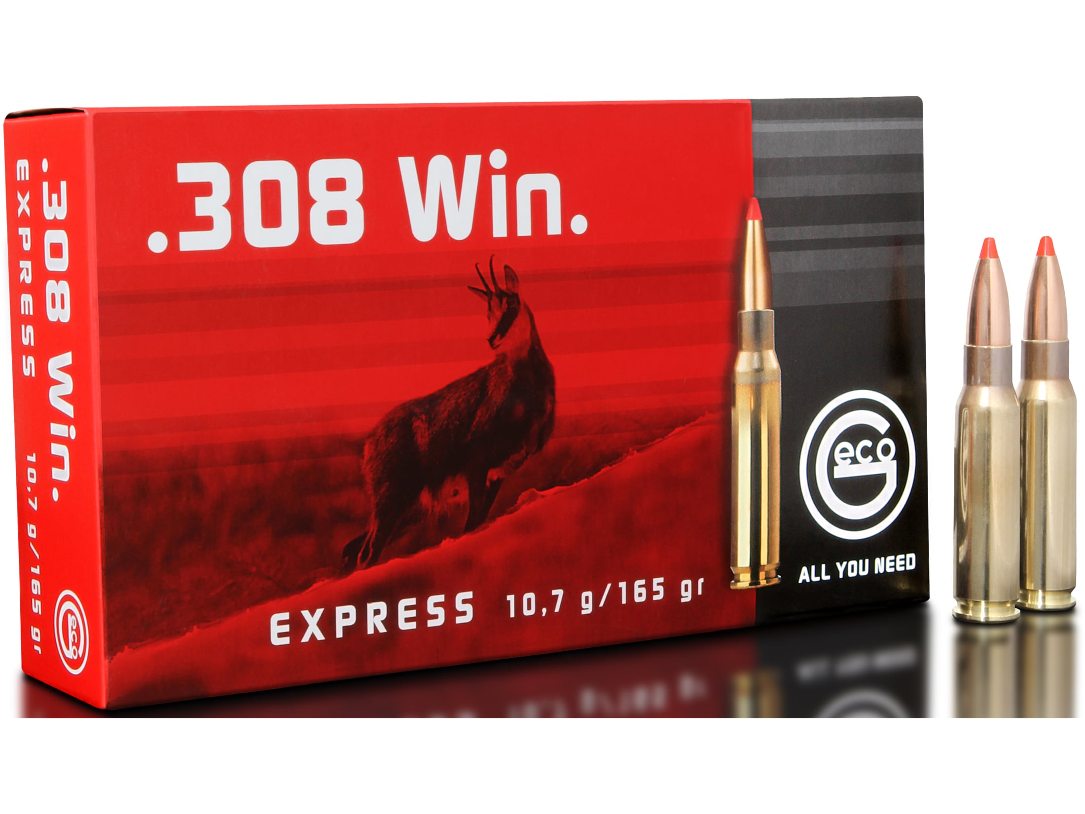 Geco 308 Winchester Ammo 165 Grain Geco Express Polymer Tip Box of 20