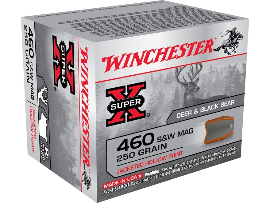 USAです(o^^o) Winchester Super X 460 S&W Mag Ammo 250 Grain Jacketed Hollow Point