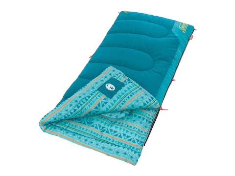 Coleman Youth 50 Degree Sleeping Bag Polyester Teal Coleman Youth 50 Degree Sleeping Bag Polyester Teal