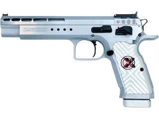 Tanfoglio Gold Match Xtreme Semi-Automatic Pistol 9mm Luger 6" Barrel 16-Round Stainless White image