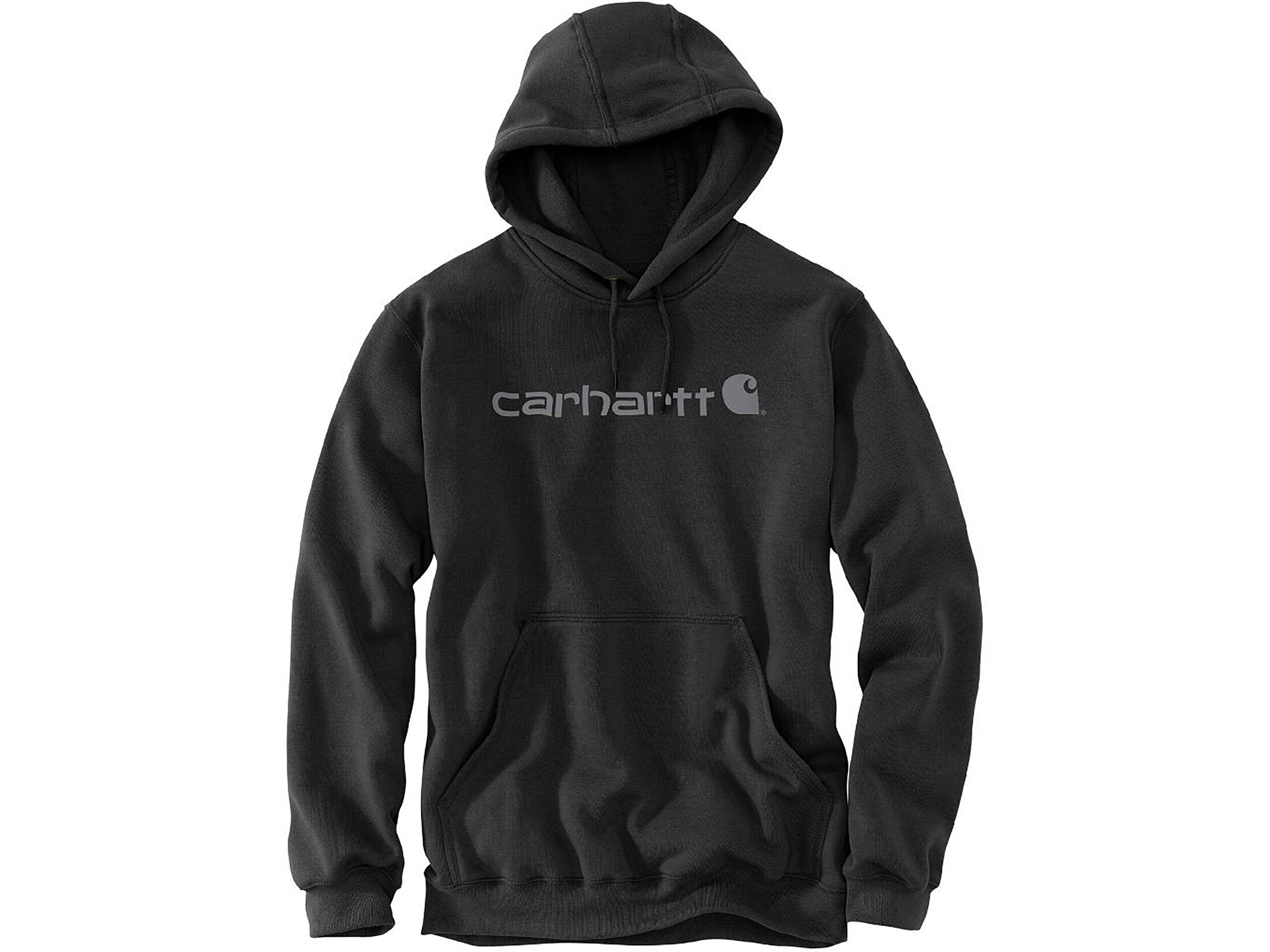 Carhartt Men's Loose Fit Midweight Logo Graphic Hoodie Black/Gray 3XL