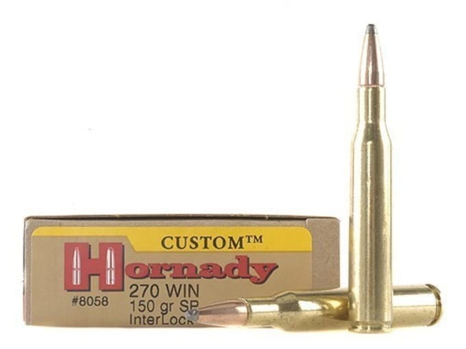 Hornady Custom Ammo 270 Winchester 150 Grain InterLock Spire Point Box