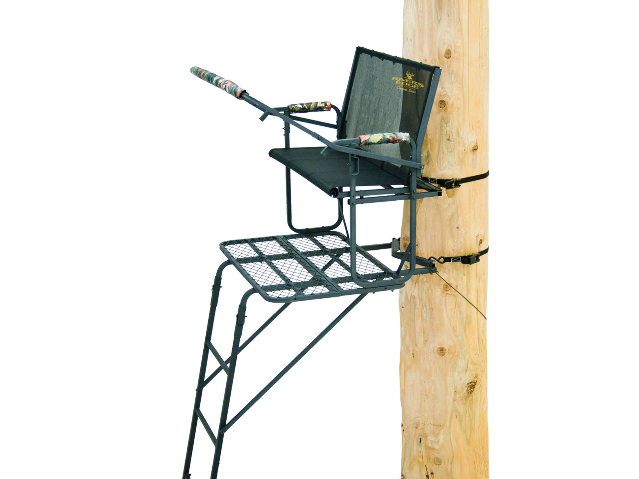 Rivers Edge Twoplex Comfort Double Ladder Treestand Steel