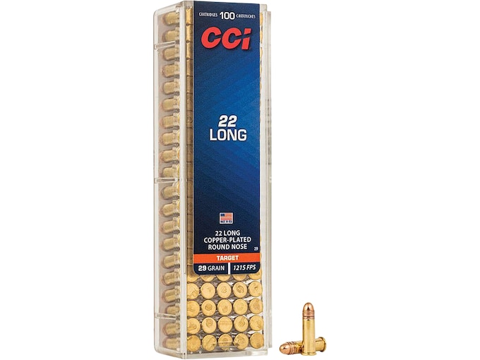 Cci Ammo 22 Long 29 Grain Copper Plated Lead Round Nose Box Of 100