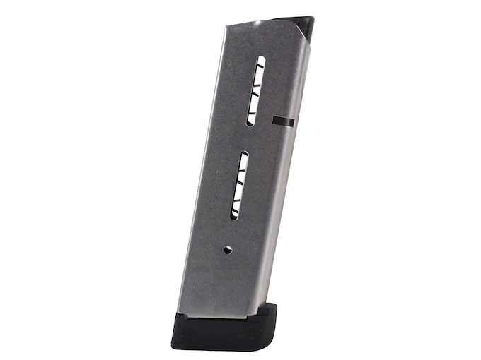 Wilson Combat Magazine 47 Series with Extended Base Pad 1911 Government, Commander 45 ACP 8-Round Stainless Steel