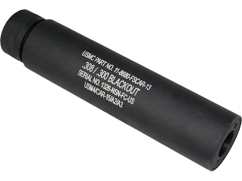 GUNTEC USA LR-308, AR-10, SR-25 Slip Over Faux Suppressor Aluminum Black