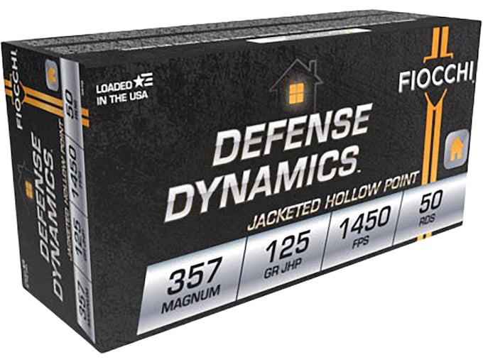 Fiocchi Shooting Dynamics Ammunition 357 Magnum 125 Grain Jacketed Hollow Point Box of 50