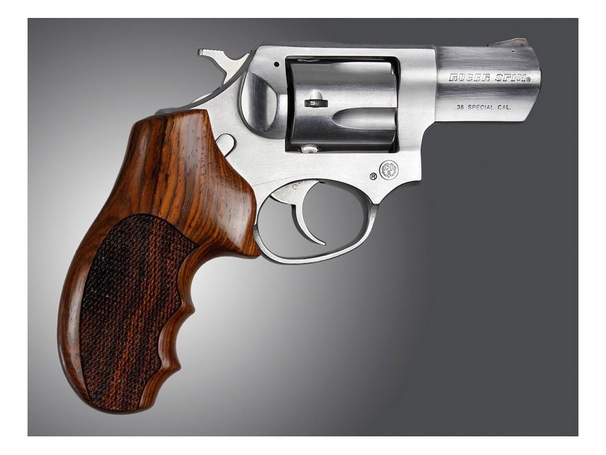 New wood checkered grips for Ruger Revolver SP-101 