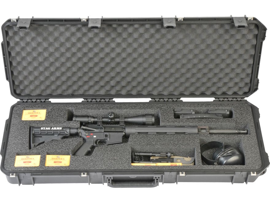 SRC Rifle Gun Hard Case Black for Hunting/airsoft Durable With Soft Foam  Padding for sale online
