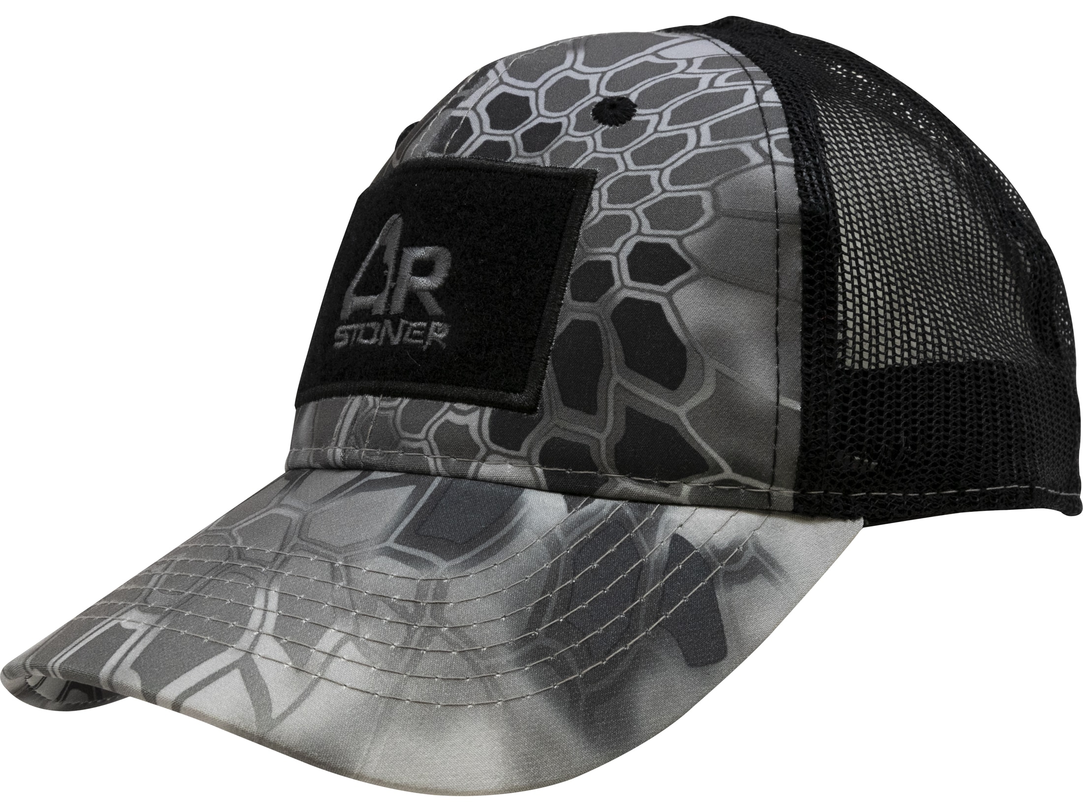 Realtree Structured Baseball Style Hat, Fishing WAV3 Black/White