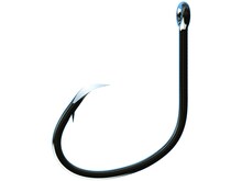 Trokar Lancet Circle Non-Offset Fishing Hook, Black Chrome, 6/0