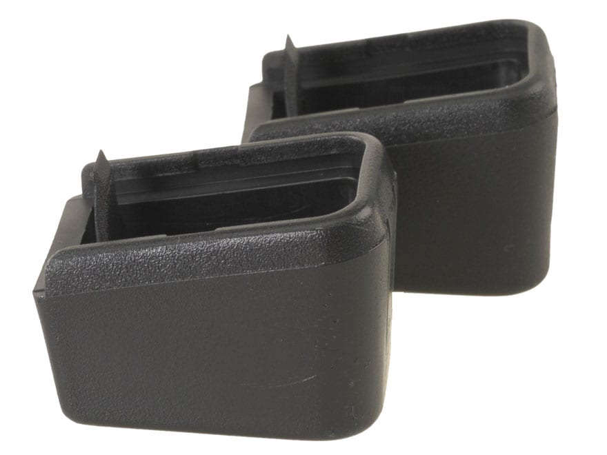 2 Magazine Mag Extensions 9mm Mag Base Plate For Glock 17 19 22 23 26 27 33 TWO 