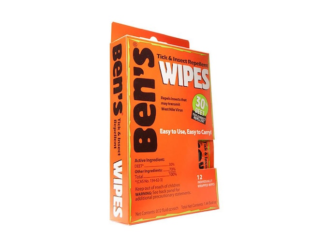 Ben's 30 Deet Insect Repellent Wipes Pack of 12