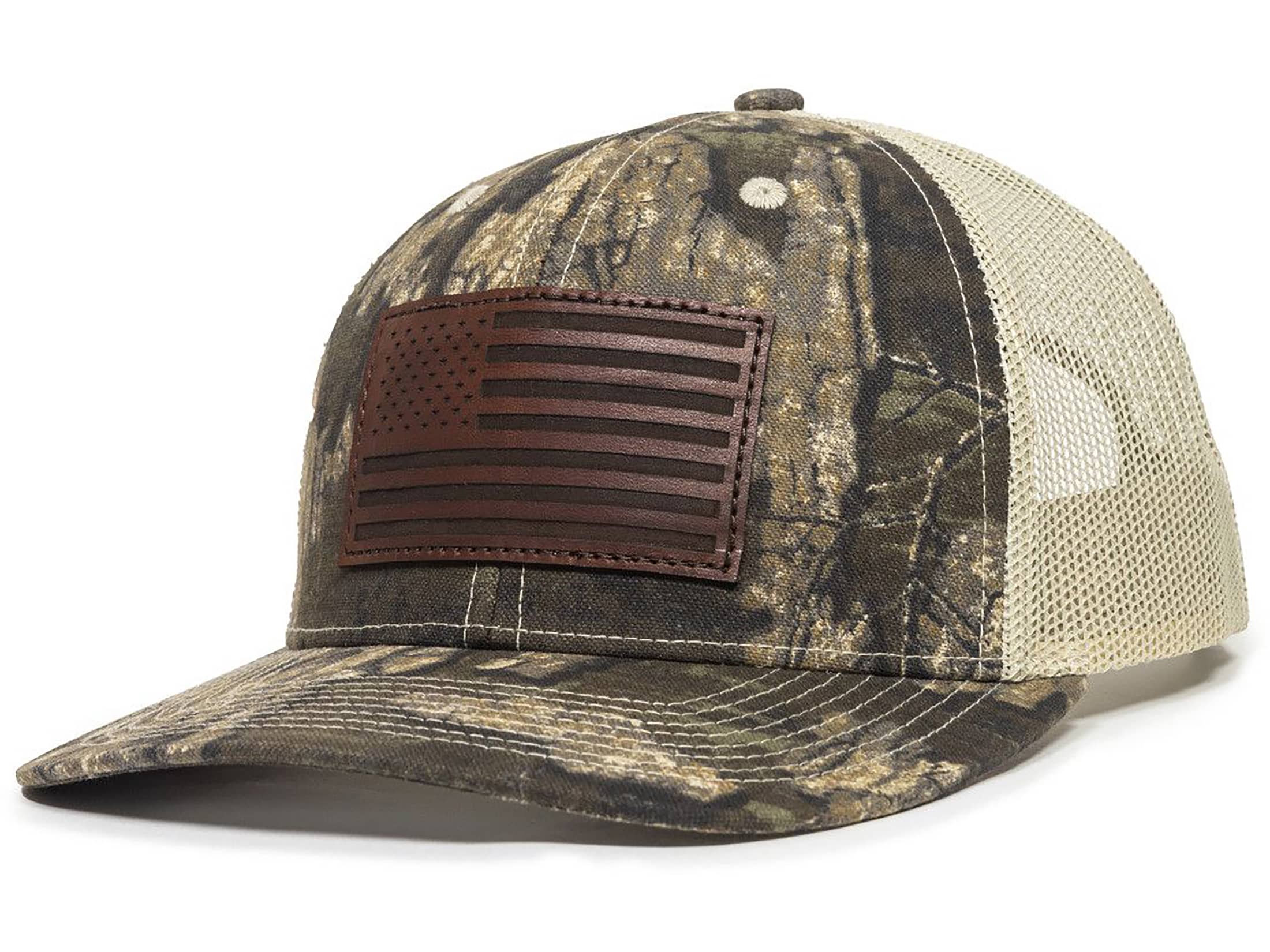 Realtree Men's Camo Flag Hat Realtree Timber/Tan One Size Fits Most