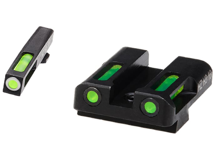 HIVIZ LiteWave H3 Night Sight Set Glock Large Frame 3-Dot Tritium Green Litepipe with White Front Ring