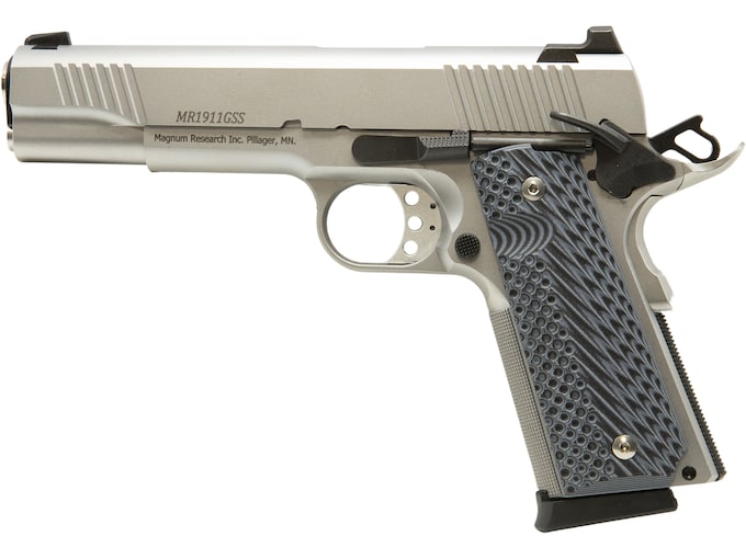Magnum Research Desert Eagle 1911 Government Pistol 45 ACP 5.01" Barrel, 8-Round Stainless, G10 Grip
