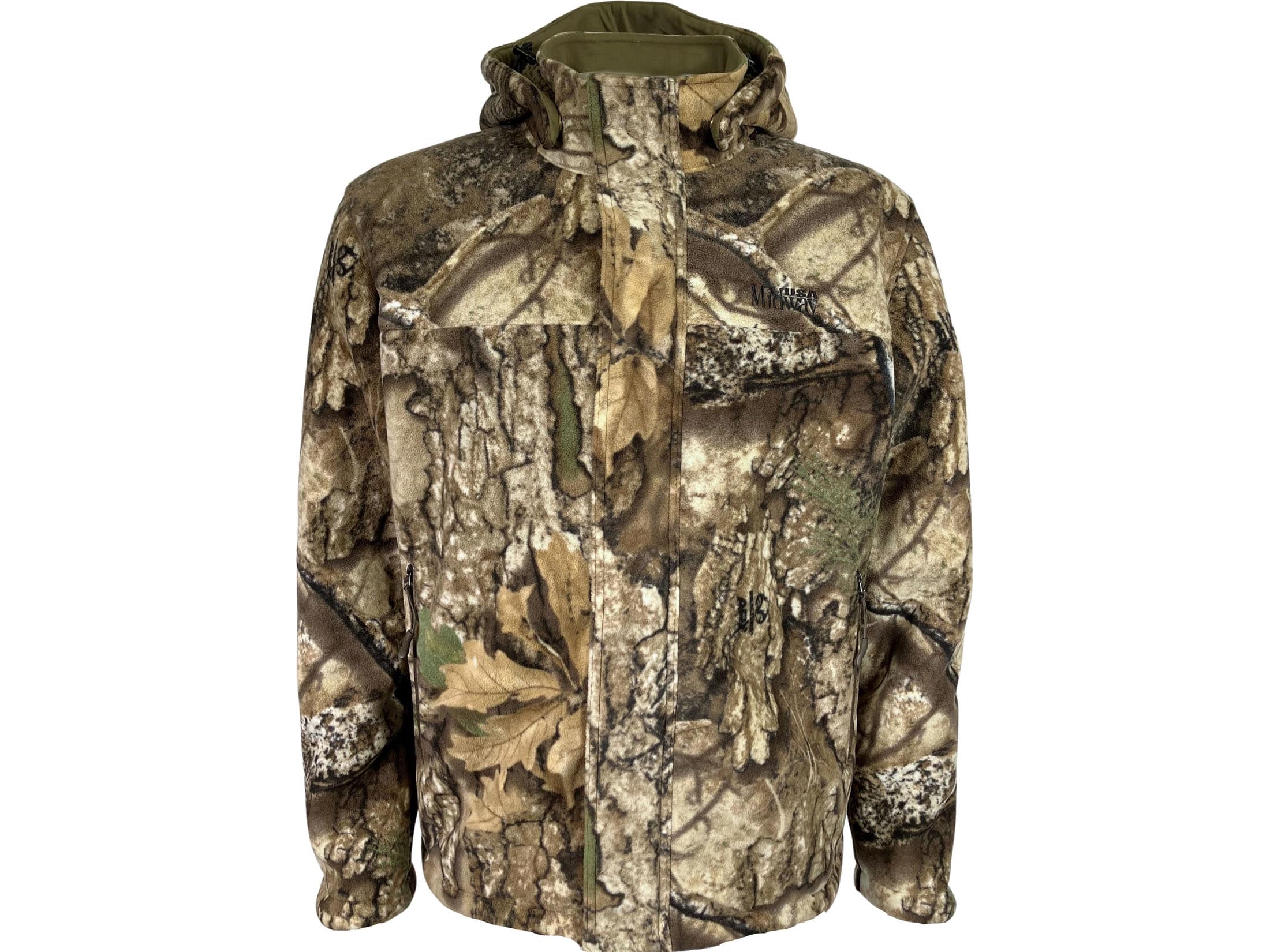 MidwayUSA Men's Fraser Ridge Fleece Coat Realtree APX 2XL