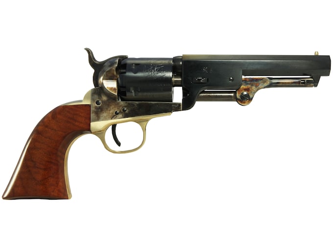 Uberti 1851 Navy Black Powder Revolver with Brass Trigger Guard and Backstrap 36 Caliber 5" Barrel Steel Frame Blue