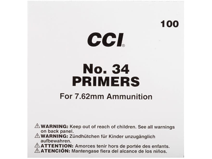CCI Large Rifle 7.62mm NATO-Spec Military Primers #34 Box of 1000 (10