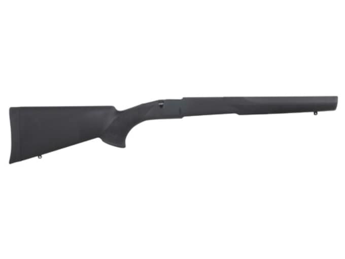 Hogue Rubber OverMolded Rifle Stock Savage 110, 112, 114, 116 Long Action Detachable Magazine Varmint Contour Full Bed Synthetic Black