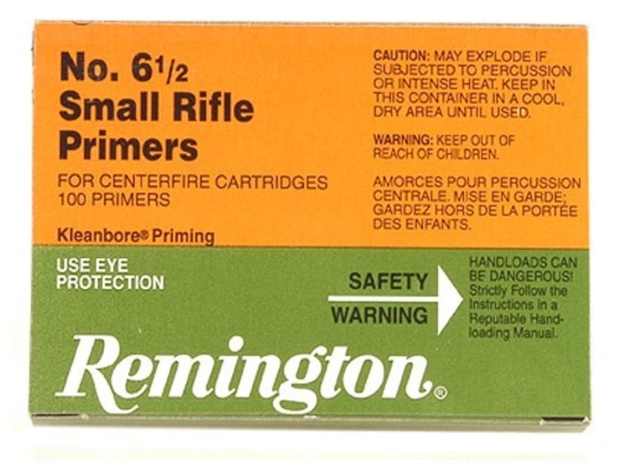 Remington Small Rifle Primers #6-1/2 Box of 1000 (10 Trays of 100)