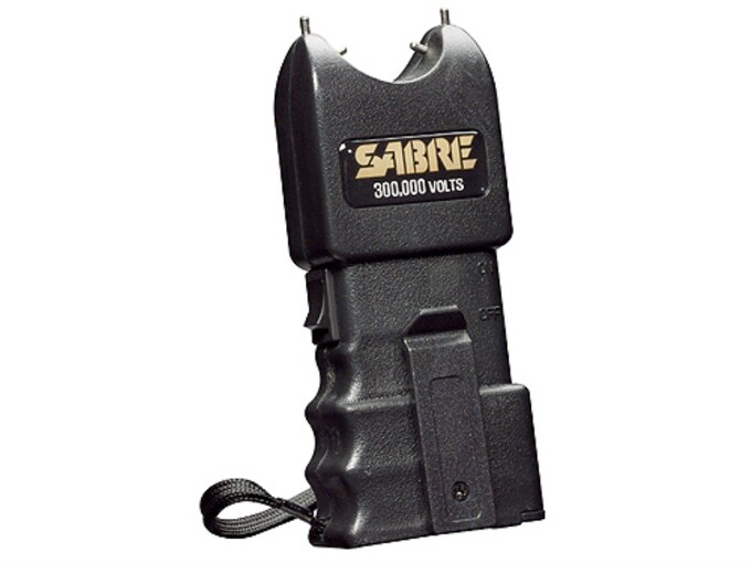 Sabre 300000 Volt Stun Gun uses Two 9 Volt Batteries (Not Included)