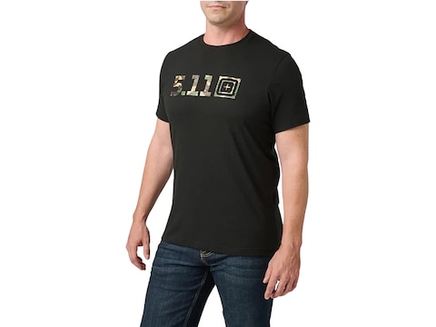 5.11 Men's Woodland Camo T-Shirt Black XL